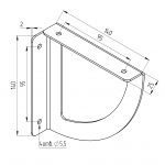 Консоль декоративна Діоніс L=140х140 чорний